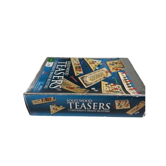 Vintage 90s Wooden Brain Teasers Classic Family Games Set 7 Puzzles - Picture 10 of 11